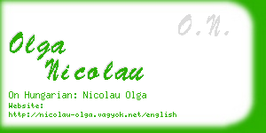 olga nicolau business card